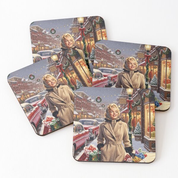 Item preview, Marilyn Monroe's Glamorous Christmas Shopping: Vintage 1950s Snowy Street | Hollywood Holidays designed and sold by Art's Diner.
