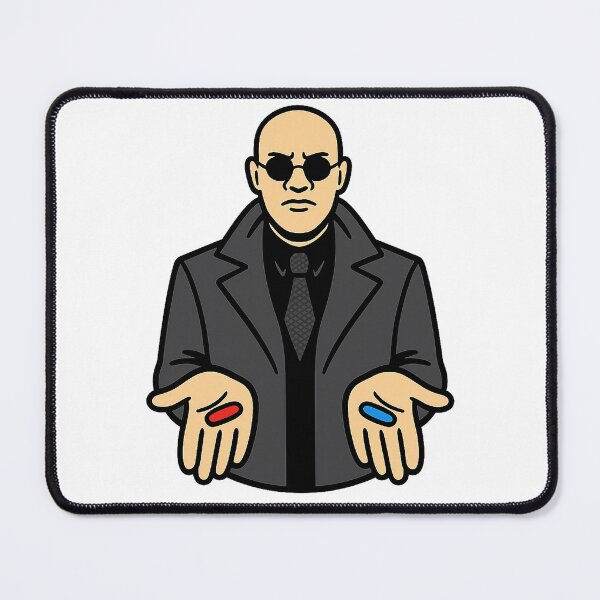 Item preview, Red or Blue Pill – Retro Parody Cartoon Illustration designed and sold by SprineO.