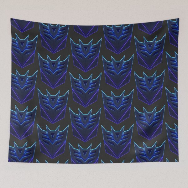 Item preview, Decepticon Emblem Neon Blue | Transformers Villain Logo Retro Design designed and sold by NareArt.