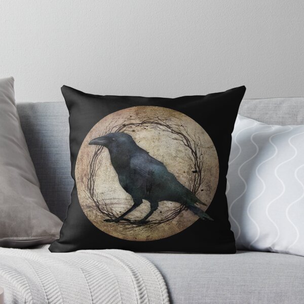 Item preview, Mystic Crow Raven Moon Wreath – Witchy Gothic Art, Dark Forest Magic designed and sold by TeesbyDD.