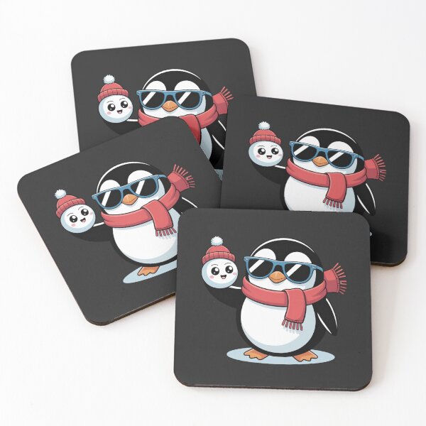 Item preview, Snowman Penguin – Cute Kawaii Penguin with Snowball | Funny Winter Cartoon Vector designed and sold by ColorSplash123.