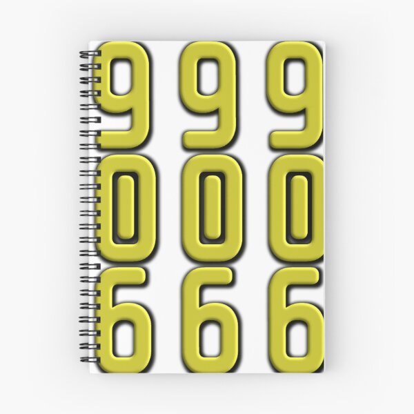 Item preview, Bold Yellow Numbers Illusion: 999 000 666 Abstract Wall Art Print - Upside Down Optical Trick Design designed and sold by Faali950.