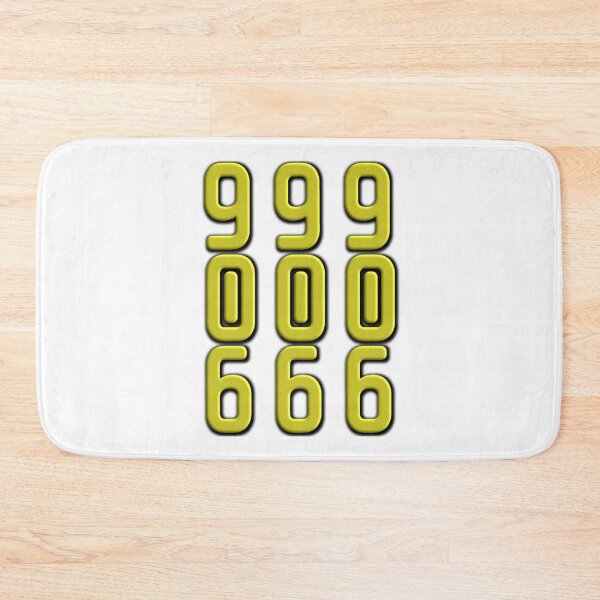 Item preview, Bold Yellow Numbers Illusion: 999 000 666 Abstract Wall Art Print - Upside Down Optical Trick Design designed and sold by Faali950.