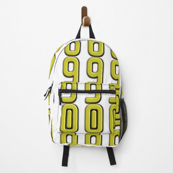 Item preview, Bold Yellow Numbers Illusion: 999 000 666 Abstract Wall Art Print - Upside Down Optical Trick Design designed and sold by Faali950.