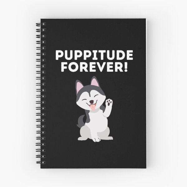 Item preview, Puppitude Forever Husky B/W designed and sold by Dolsini Dog Designs.