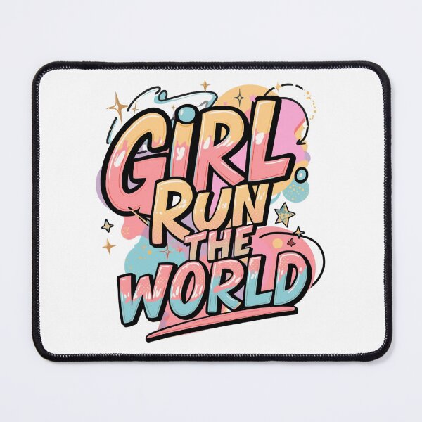 Item preview, Girl Run The World Feminist Quote. Empowered Women Typography Design designed and sold by Aarvya Fashion Club ( A.F.C ).