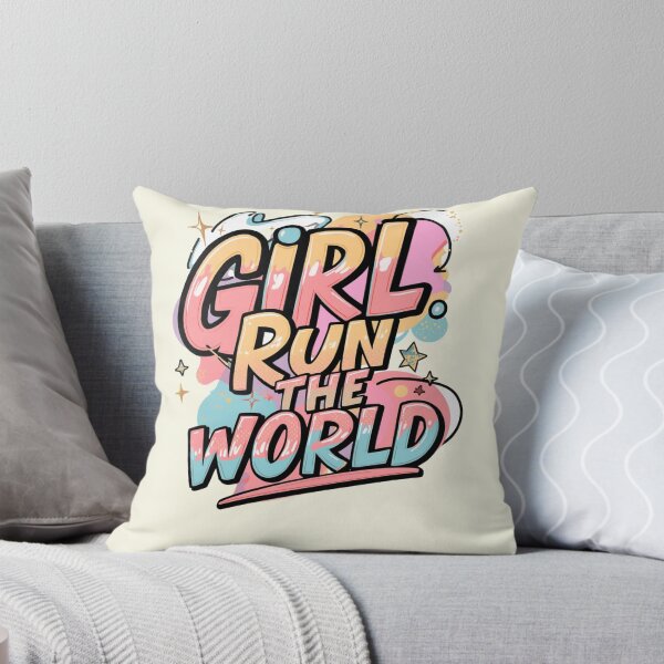 Item preview, Girl Run The World Feminist Quote. Empowered Women Typography Design designed and sold by Aarvya Fashion Club ( A.F.C ).