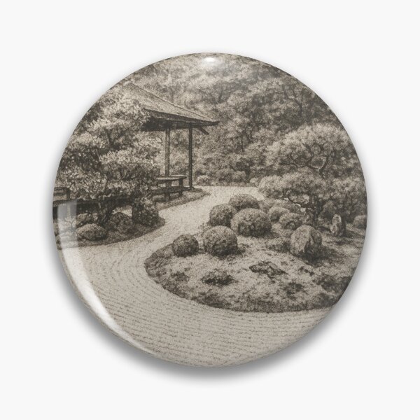 Item preview, Zen Garden Serenity Traditional Ink Art designed and sold by MINE Design-Works.