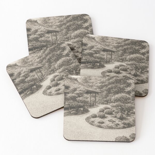 Item preview, Zen Garden Serenity Traditional Ink Art designed and sold by MINE Design-Works.