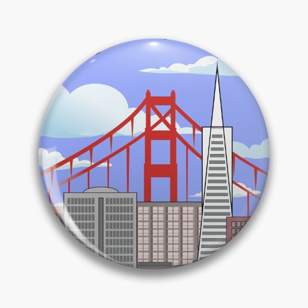 Item preview, San Francisco Cityscape Art with Cable Car & Golden Gate Bridge designed and sold by DeeLulu.