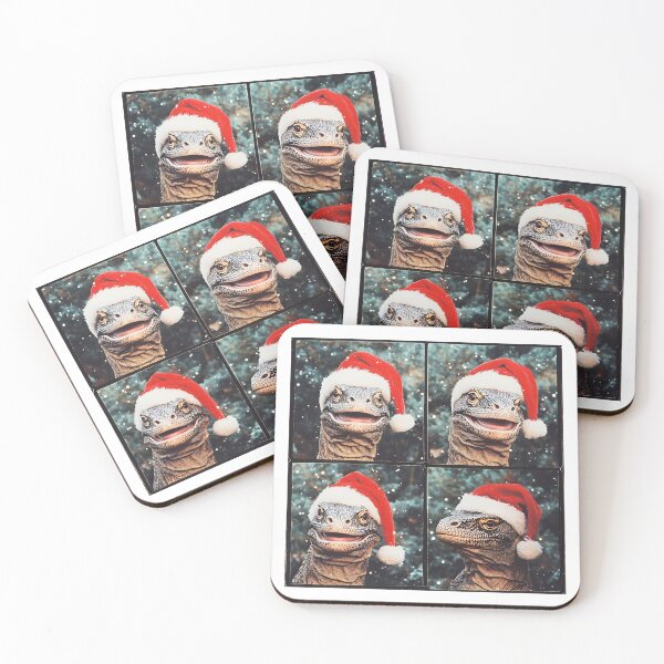 Item preview, Komodo Dragon in Santa Hat – Funny Christmas Reptile Photobooth designed and sold by RockFireMerch.