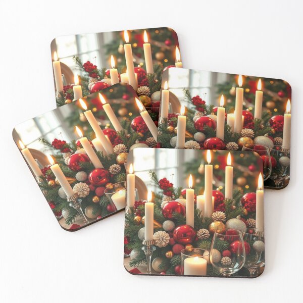 Item preview, Dramatic Candlelit Christmas Dinner Table Setting and Centerpiece designed and sold by Jade Ado.