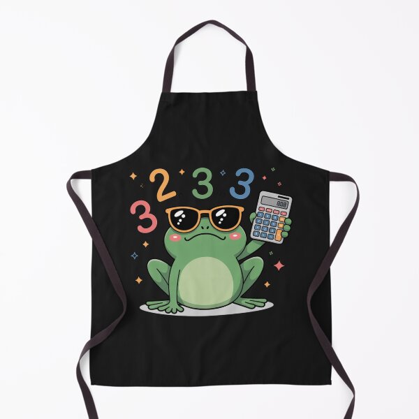 Item preview, Math Frog – Funny Kawaii Frog with Calculator | Cute Confused Student Cartoon Vector designed and sold by ColorSplash123.