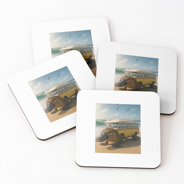 Item preview, Viral Brainrot Platypus Bus Hybrid on the Beach designed and sold by 123dianana.