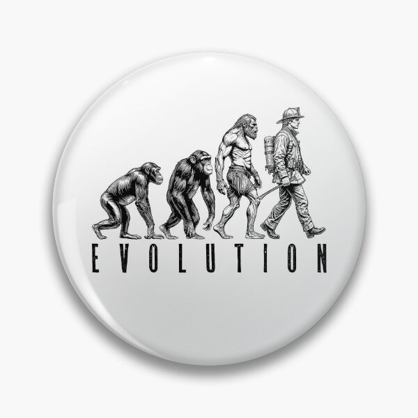 Item preview, Fireman Fire Fighter Evolution Ape Neanderthal Man Funny designed and sold by GrandeDuc.