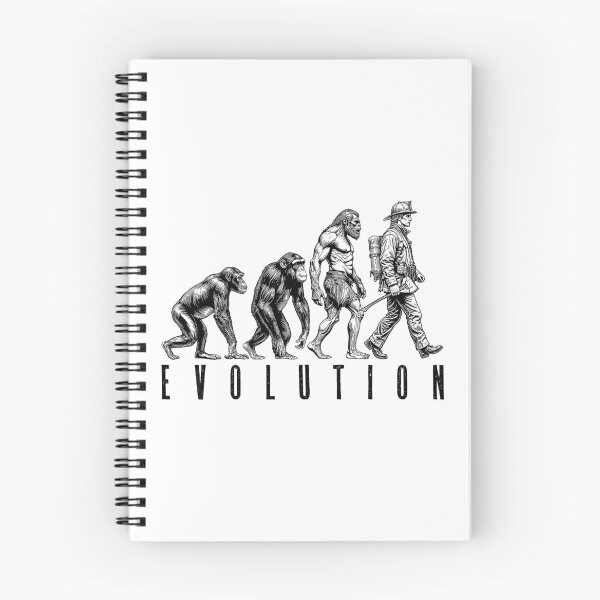 Item preview, Fireman Fire Fighter Evolution Ape Neanderthal Man Funny designed and sold by GrandeDuc.