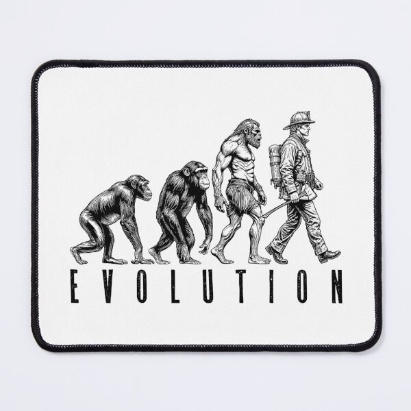 Item preview, Fireman Fire Fighter Evolution Ape Neanderthal Man Funny designed and sold by GrandeDuc.