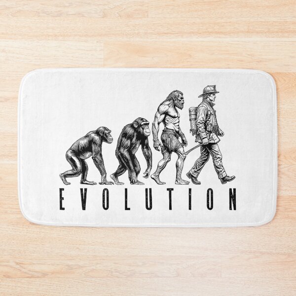 Item preview, Fireman Fire Fighter Evolution Ape Neanderthal Man Funny designed and sold by GrandeDuc.