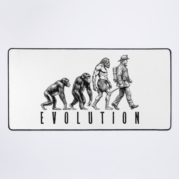 Item preview, Fireman Fire Fighter Evolution Ape Neanderthal Man Funny designed and sold by GrandeDuc.