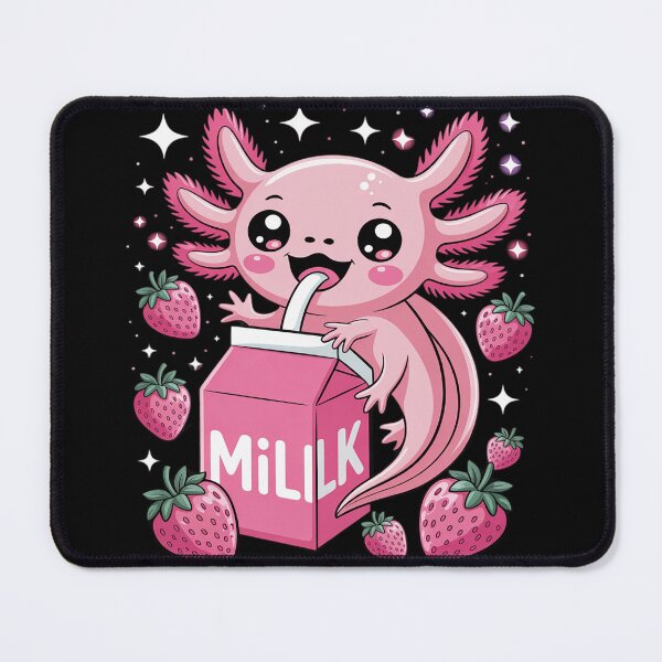 Item preview, Axolotl Strawberry Milk Shake Anime Cute Kawaii Axolotl  designed and sold by KonstanKoraner.