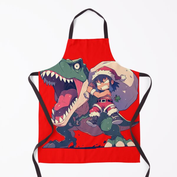 Item preview, Inosuke Hashibira Christmas Dinosaur Ride Demon Slayer Anime Chibi designed and sold by TorbenKuhano.