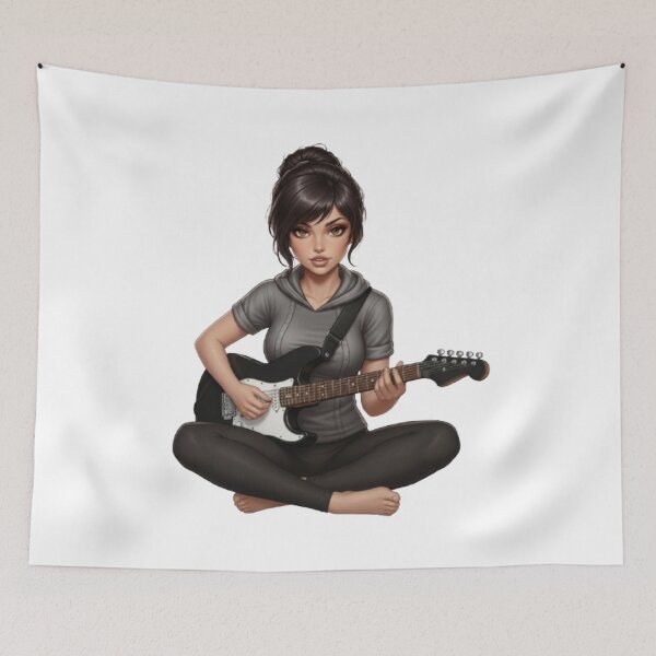 Item preview, “Electric Harmonies: The Guitarist and his Bewitching Riffs” designed and sold by CHRIST5000.