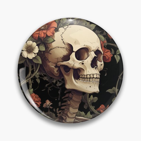 Item preview, Aesthetic botanical skeleton human skeleton intertwined with flowers and vines 2 designed and sold by Neon G.