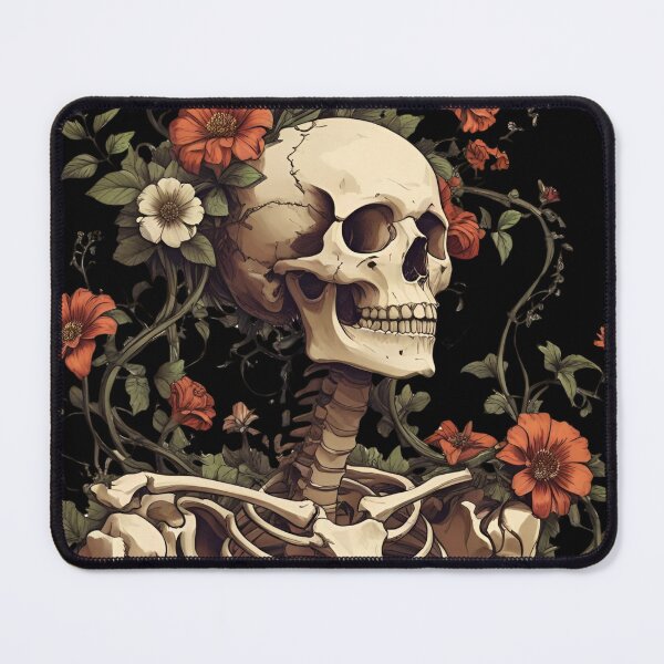 Item preview, Aesthetic botanical skeleton human skeleton intertwined with flowers and vines 2 designed and sold by Neon G.