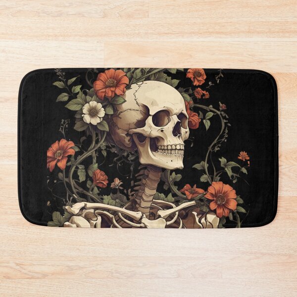 Item preview, Aesthetic botanical skeleton human skeleton intertwined with flowers and vines 2 designed and sold by Neon G.