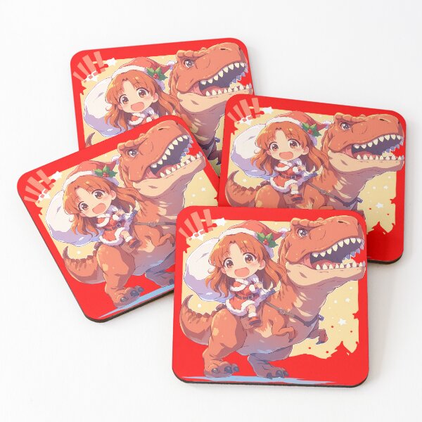 Artikelvorschau, Orange Pekoe Christmas Dinosaur Ride Girls Und Panzer Anime Chibi entworfen und verkauft von TorbenKuhano.