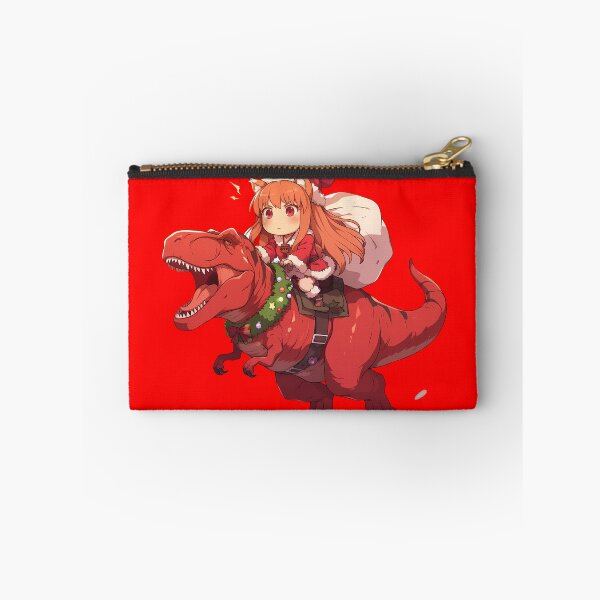 Item preview, Holo Christmas Dinosaur Ride Spice And Wolf Anime Chibi designed and sold by TorbenKuhano.