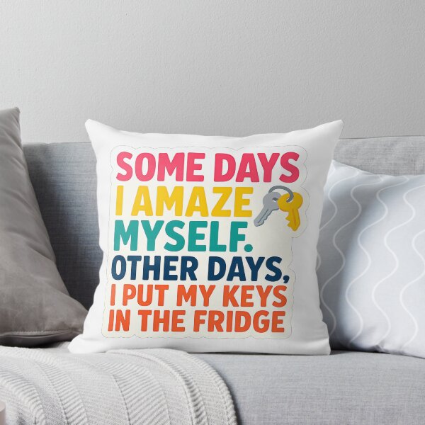 Item preview, Some Days I Amaze Myself Sticker – Funny Forgetful Brain Quote for Scatterbrained Legends designed and sold by GGfonts.