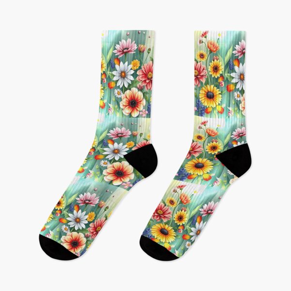 Item preview, Vibrant Spring Floral Garden Delight | Watercolor Flower Bouquet designed and sold by Mahe Jabeen.