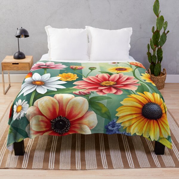 Item preview, Vibrant Spring Floral Garden Delight | Watercolor Flower Bouquet designed and sold by Mahe Jabeen.