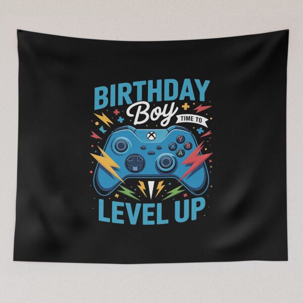 Item preview, Birthday Boy Time to Level Up Video Game Birthday Gamer Boys  designed and sold by KonstanKoraner.