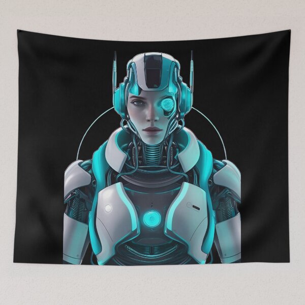 Item preview, Vaporwave-style cyborg 7 designed and sold by Neon G.