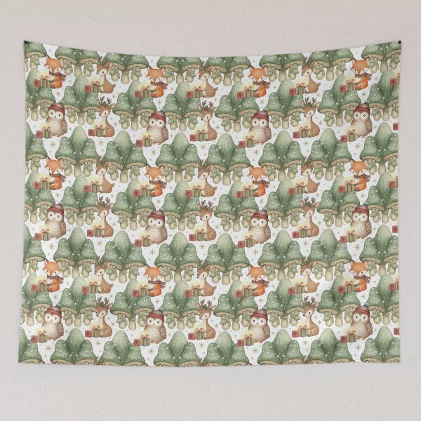 Item preview, Magical Winter Wonderland Charming Watercolor Forest Animals designed and sold by StellasRealm.
