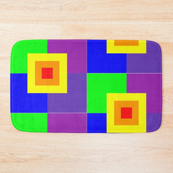 Item preview, Vibrant Nested Rainbow Squares: Abstract Color Explosion designed and sold by Faali950.