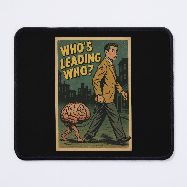 Item preview, Who's Leading Who? Retro Comic Style Surreal Art designed and sold by The Devil's Bargain.