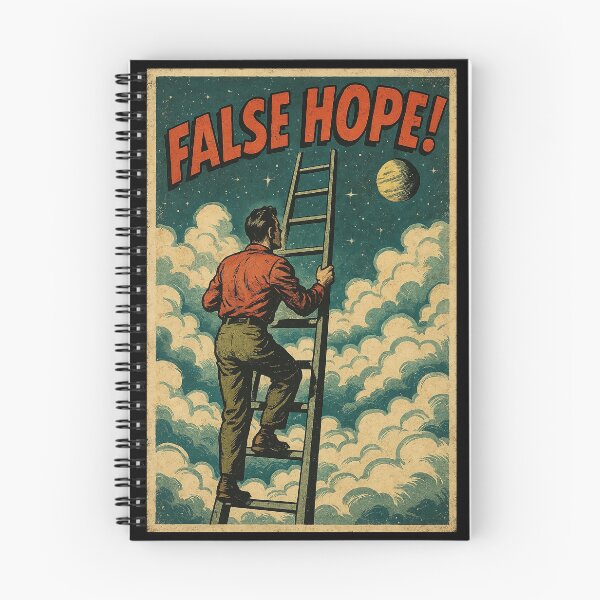 Item preview, False Hope Retro Cosmic Surrealism – Ladder to the Sky designed and sold by The Devil's Bargain.