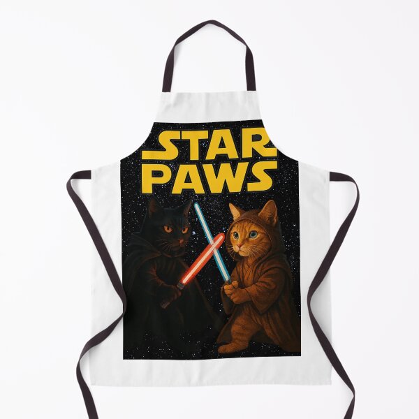 Item preview, Star Paws – Jedi Cat vs Sith Cat Lightsaber Duel designed and sold by MagicMeow1.