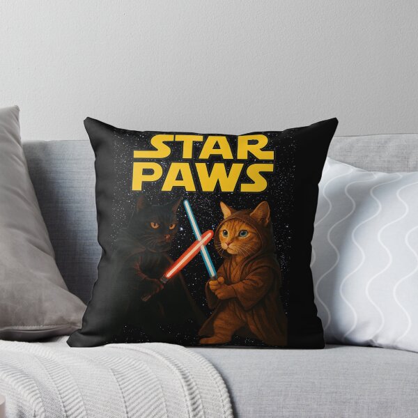 Item preview, Star Paws – Jedi Cat vs Sith Cat Lightsaber Duel designed and sold by MagicMeow1.