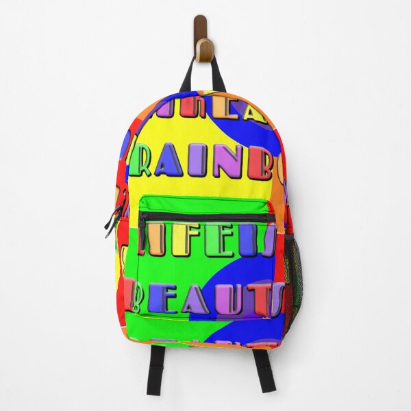 Item preview, Life is Very Beautiful Like a Rainbow - Vibrant Colorful Typography Poster designed and sold by Faali950.