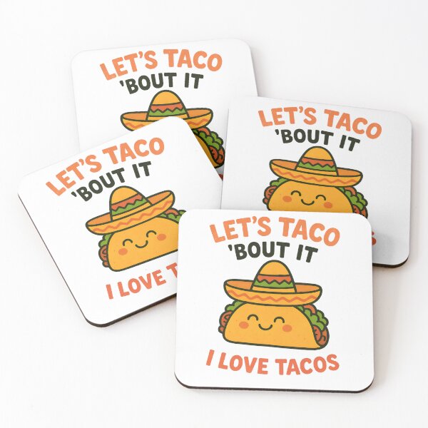 Item preview, Let’s Taco ’Bout It – Cute Funny Taco Pun designed and sold by Imaginationbeyond.