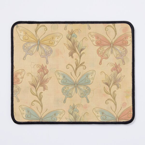 Item preview, ELEGANT VINTAGE BUTTERFLIES WALLPAPER PATTERN designed and sold by infinitearte.