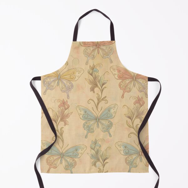 Item preview, ELEGANT VINTAGE BUTTERFLIES WALLPAPER PATTERN designed and sold by infinitearte.