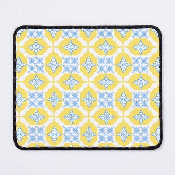 Item preview, Geometric Blue and Yellow Seamless Pattern | Digital Paper | Moroccan Tile Inspired Background | Printable Decorative Design designed and sold by Siteehaa.