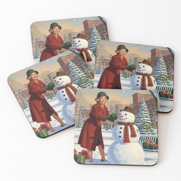 Item preview, Marilyn Monroe Builds a Snowman: Vintage Christmas Fun in the Park | Hollywood Holidays designed and sold by Art's Diner.