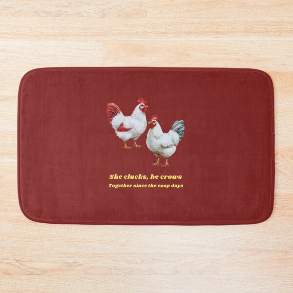 Item preview, She clucks, he crows - together since the coop days  designed and sold by Palmtree94.
