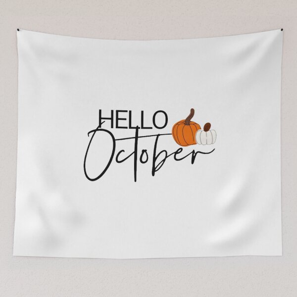Item preview, Hello October Fall Pumpkin Design designed and sold by RuweisVibes.